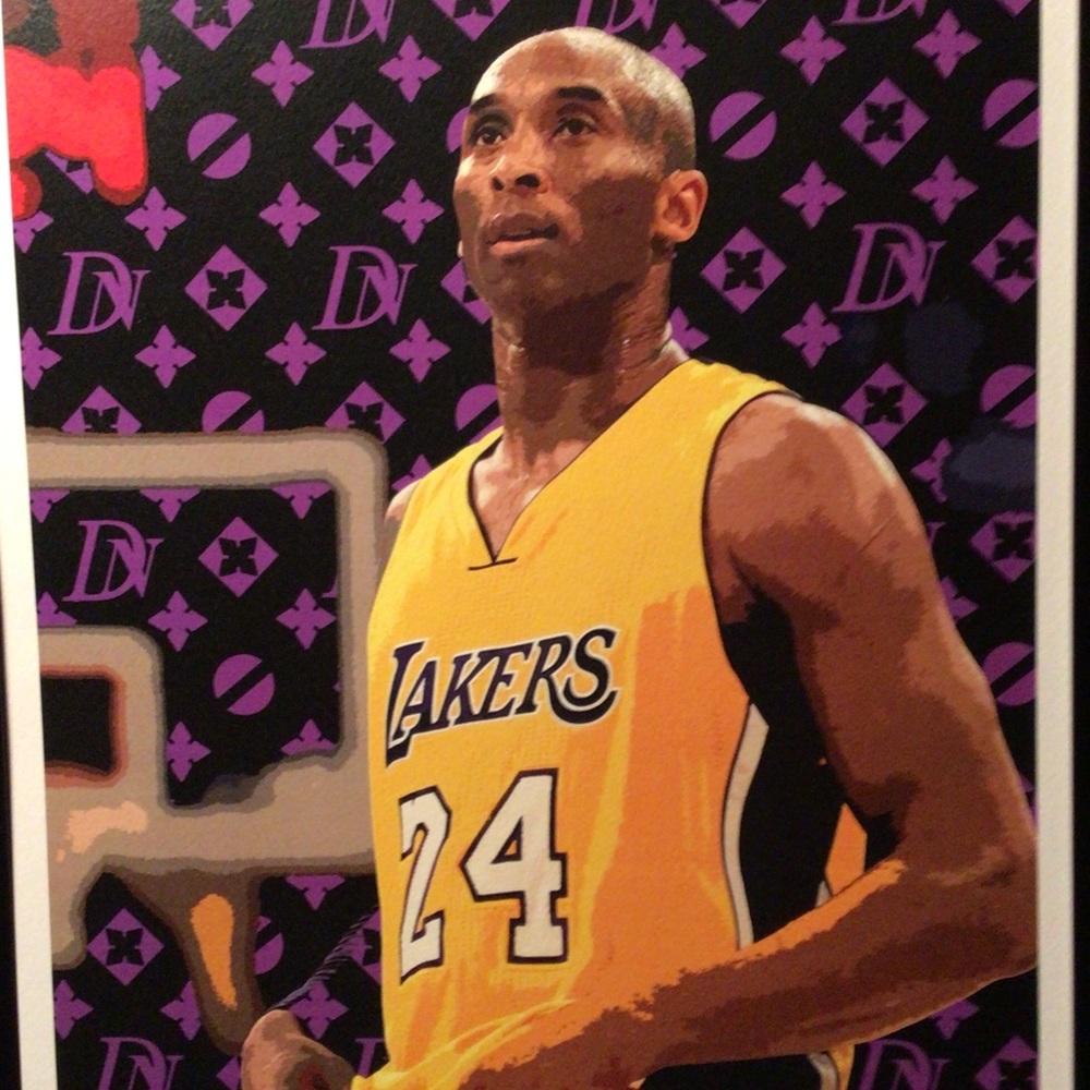 Kobe Bryant-Lithograph By the Artist- DEATH NYC year- 2020 12.5” x 17.5”
